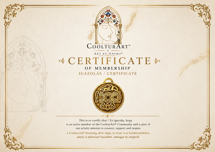 CoolturArt® Member Certificate – névre szóló, sorszámozott digitális tanúsítvány